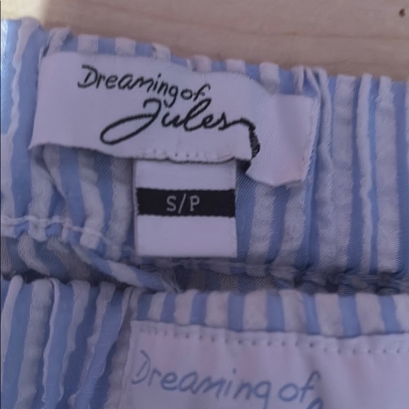 Blue and White Striped Pants - Picture 3 of 4